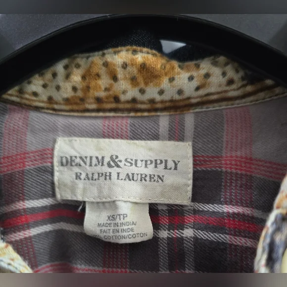 Denim & Supply Ralph Lauren Multicolor Patchwork Button Down Shirt - Picture 3 of 3